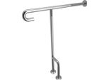 Maniglione Fisso Con Gamba Di Sostegno 90 Cm In Acciaio Inox Con Superficie Cromata Per Persone Con Disabilità | A44469