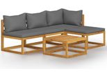 Syfax™ Set Divani Da Giardino 5 Pz Con Cuscini In Massello Di Acacia