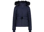 Giacca Donna Con Cappuccio E Zip Nero Blu (N950) 36