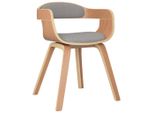 Syfax™ Sedia Da Pranzo Tortora In Legno Curvato E Tessuto
