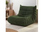 Poltrona Verde In Peluche A Forma Di Bradipo, In Morbido Tessuto Di Lana, Leggera E Portatile, Con Imbottitura Ad Alta Densità, Ideale Per Il Soggiorno, La Camera Da Letto O L'ufficio