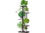 Supporto Per Piante, 5 Livelli, Design Salvaspazio, Grigio Scuro