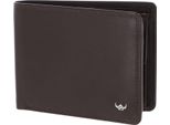 Golden Head Pelle Portafoglio Polo Rfid Protect Scheintasche 1138 Dunkelbraun Marrone Scuro