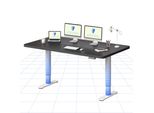 Flexispot Cylinex Scrivania Regolabile In Altezza 160X80 Cm Con Eleganti Gambe Arrotondate Piano In Un Unico Pezzo Da 25 Mm Capacità Di Carico 80 Kg Nero