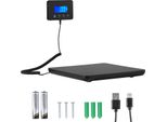 Succebuy Bilancia Digitale Per Pacchi, 10/100G, Alta Precisione, Bilancia A Piattaforma Da 200 Kg Con Funzione Hold/Tare E Display Lcd, Ideale Per Pacchi, Affrancature, Bagagli, Incl. Batteria E Cavo Di Ricarica