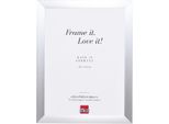 Cornice Effetto Alluminio Profilo S3 Argento 25X60 Cm Con Vetro Museale