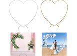 Arco Nuziale A Forma Di Cuore - Supporto Per Lo Sfondo - Struttura In Metallo - A Libera Installazione - Per Palloncini E Fiori - Sfondo Per Feste E Foto - Bianco