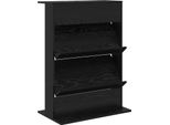 Vidaxl Portariviste Look Rovere Nero 70 X 41 X 96 Cm Materiale A Base Di Legno