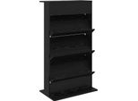 Vidaxl Portariviste Con Ripiano In Rovere Nero 70 X 41 X 126 Cm