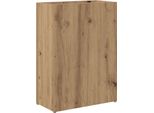 Vidaxl Supporto Per Ombrellone Con Contenitore In Rovere Artigianale 40 X 20 X 55,5 Cm