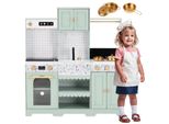 Cucina Per Bambini Merax In Legno E Plastica, Design Creativo Con Accessori, Funzioni Interattive, Per Bambini A Partire Dai 3 Anni, Verde