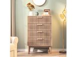 Cassettiera Fortuna Lai Con 4 Cassetti, Credenza In Legno, Mobile In Piedi, 60X34X91Cm, Rovere