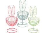 Coniglio Decorativo In Filo Metallico Per Decorazioni Pasquali Moderne E Idee Primaverili, 3 Pezzi