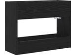 Vidaxl Supporto Per Ombrellone In Rovere Nero 65 X 24 X 50 Cm