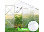 Izrielar 5 Pezzi Fogli A Doppia Parete Fogli A Camera Cava 60,5 X 121 Cm 8 Mm Resistenti Ai Raggi Uv Per Serre Orticole Carport Trasparente