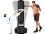 Costway Sacco Da Boxe In Piedi, Sacco Da Boxe Pesante Da 170 Cm Con Supporto Pieno, Sacco Da Boxe In Piedi In Pelle Artificiale Con Ventosa, Sacco Da Kickboxing, Allenatore Di Boxe