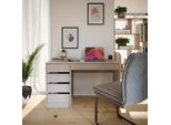 Vicco Scrivania Sherry, 55 X 120 Cm Con Cassetti, Cachemire