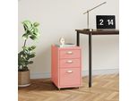 Contenitore A Rotolo 'KöKar' Con 3 Cassetti In Acciaio 48 X 28 X 41 Cm Rosa