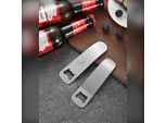 Inf Apribottiglie Piatto In Acciaio Inox, Confezione Da 2 - Argento, Resistente