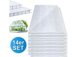 Izrielar 14 Pezzi Fogli A Doppia Parete Fogli A Camera Cava 60,5 X 121 Cm 4 Mm Resistenti Ai Raggi Uv Per Serre Orticole Carport Trasparente