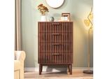 Cassettiera Fortuna Lai Con 4 Cassetti, Credenza In Legno, Mobile In Piedi, 60X34X91Cm, Colore Noce