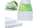 Izrielar 14X Lastre Alveolari 4Mm Tagliabili 121X60,5Cm Policarbonato 10,25M² Resistente Ai Raggi Uv Lastre Alveolari Trasparenti Lastre Per Serre Lastre Alveolari
