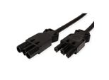 Bachmann GeräTeverläNgerung GST18-3 Stecker/Kupplung, Schwarz, 2,0 M