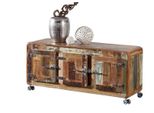 MASSIVMOEBEL24 | Credenza In Legno Di Legno Riciclato 126X40X56 Multicolore Laccato Freezy #04