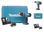 Trapano A Percussione A Batteria Makita Dhp 453 Rf 18V 42Nm In Valigetta + Batteria 3,0 Ah + Caricabatterie