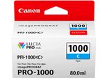 Canon PFI-1000 C - 80 Ml - Ciano - Originale - Contenitore D'inchiostro - Per Imageprograf PRO-1000