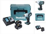 Makita Dtw 251 Rtj 18V Trapano Avvitatore Ad Impulso A Batteria 230 Nm In Valigetta Makpac + 2X Batterie 5,0 Ah + Caricatore
