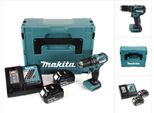 Makita Dhp 483 Rfj Trapano Avvitatore A Percussione Brushless A Batteria 18 V In Valigetta Makpac + 2X Batterie 3,0 Ah + Caricatore Rapido