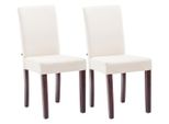 Clp Set Di 2 Sedie Da Pranzo Ina In Tessuto Con Struttura In Legno, Cappuccino Crema