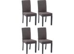 Set Di 4 Sedie Da Pranzo Ina In Tessuto Nero