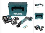 Makita Djr 183 Rfj Seghetto Diritto A Batteria 18V In Valigetta Makpac + 2X Batterie 3,0 Ah + 1X Caricabatterie Dc 18 Rc