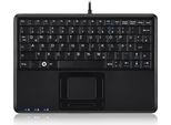 Perixx PERIBOARD-510 H Plus Es, Mini Tastiera Usb, Touchpad, Hub, Nero