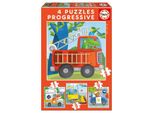 Progressive Puzzle Wild Animals - Educa - Less Than 100 Pieces - For Children