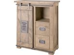 MASSIVMOEBEL24 | Railway #353 Comò In Legno Di Mango - Laccato / Whitewash 76X60X120