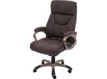 Sedia Da Ufficio Dallas, Sedia Girevole Da Scrivania, Sedia Executive, Certificata Fsc® ~ Aspetto Scamosciato Grigio Scuro
