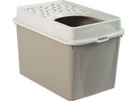 Rotho Eco Berty Litter Box Con Ingresso Dall'alto Cappuccino/Sabbia