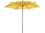 Ombrellone Florida, Ombrellone Da Giardino, Ø 3M Poliestere/Legno ~ Giallo