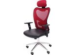 Sedia Da Ufficio Professionale Atlanta, Sedia Girevole Executive Da Scrivania, Finta Pelle ~ Rosso