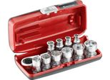 Facom Steckschluessel 1/4Z 6-Kant, Set 11-Tl