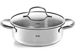Fissler San Francisco / Teglia In Acciaio Inox (1,2 L - Ø 16 Cm) Con Coperchio In Vetro, Bordo Versatore, A Risparmio Energetico - Anche Induzione