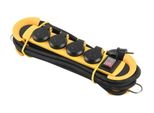 Presa Per Carichi Pesanti - 4 Prese - Gestione Cavi - Ip44 - Cavo 3 M - Schuko