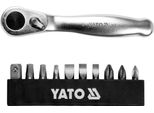 Yato YT-14390 Chiave A Cricchetto In Acciaio Inox Cromato 11 Pz