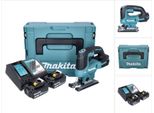 Seghetto Alternativo A Batteria Makita Djv 184 Rfj 18 V Brushless + 2X Batteria Ricaricabile 3,0 Ah + Caricabatterie + Makpac