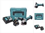 Smerigliatrice Angolare A Batteria Makita Dga 452 Rgj 18 V 115 Mm + 2X Batteria Ricaricabile 6,0 Ah + Caricabatterie + Makpac