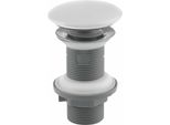 Raccordo Di Scarico 5/4" Click-Clack, Coperchio In Ceramica, H.20-70Mm, Bianco Opaco"
