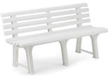 Panchina Con Schienale Ipae Progarden Orchidea Polipropilene Bianco (145 X 49 X 74 Cm)